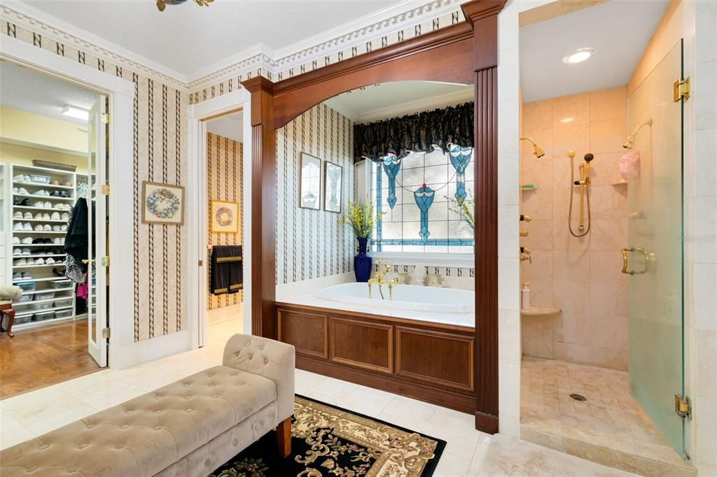 You'll enjoy a Jacuzzi tub along with a separate shower.