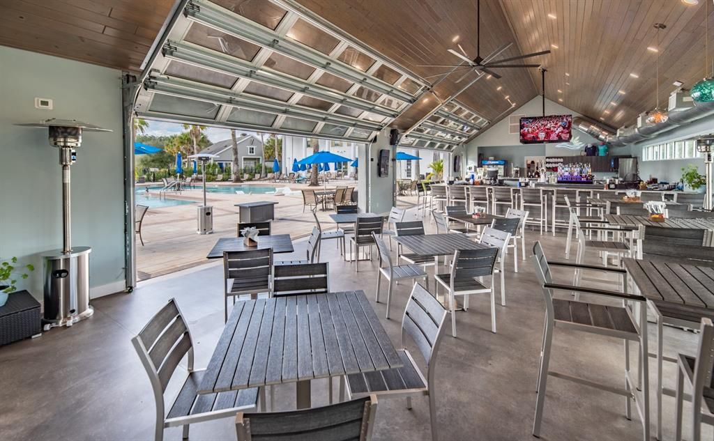 Workout room next to the pool