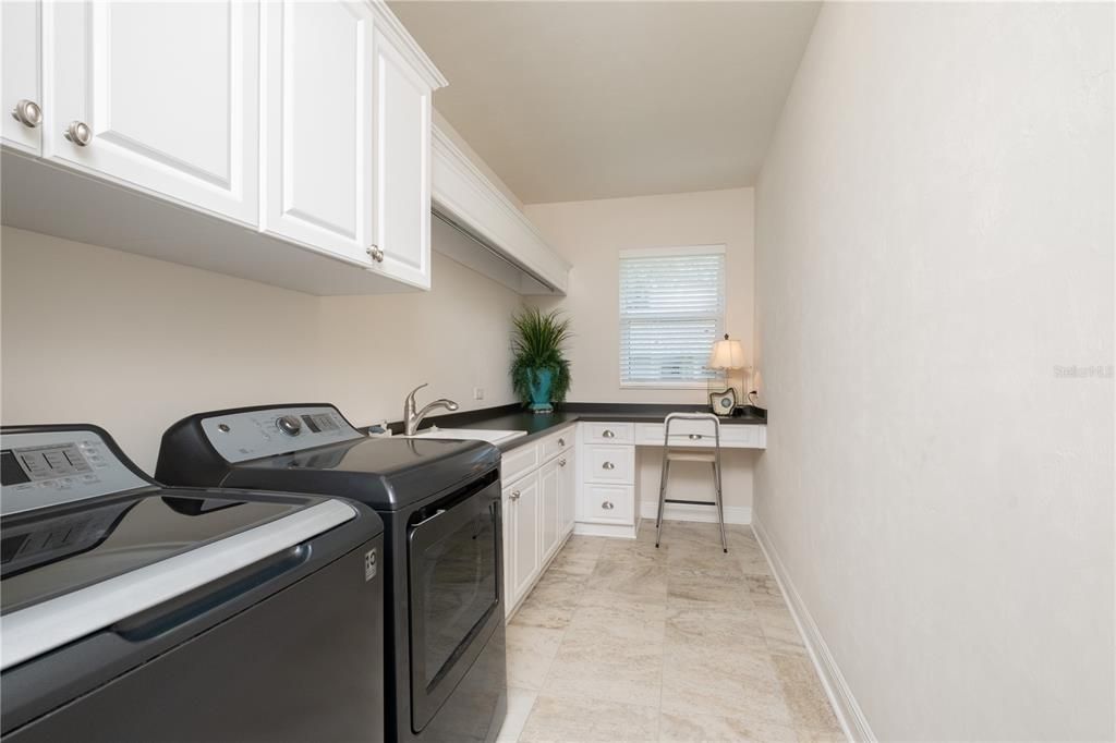 Craft/work station in utility room