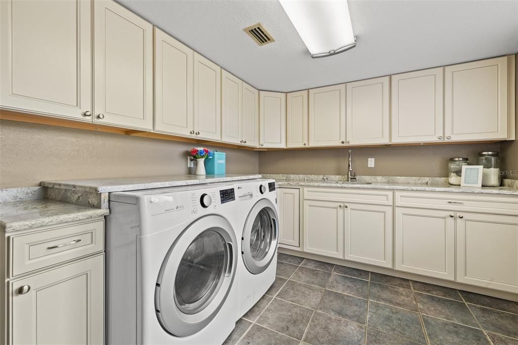 Newly remodeled laundry room