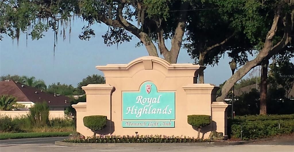 Royal Highlands Main Entrance
