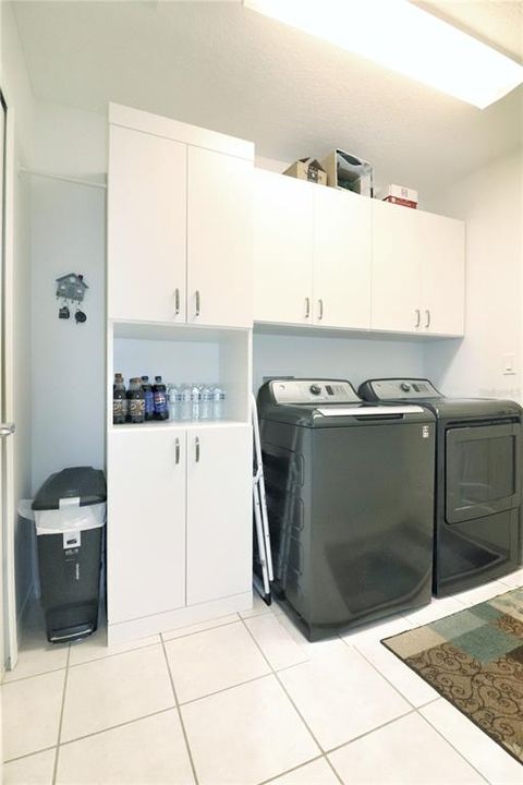 indoor laundry with storage