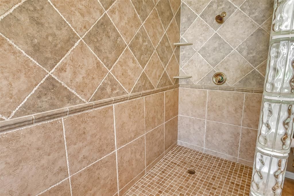 Walk-in shower.