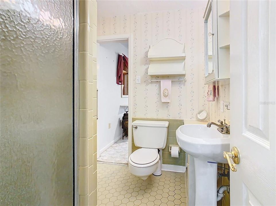 Walk-in  shower.