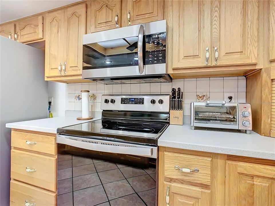 Beautiful wood cabinets