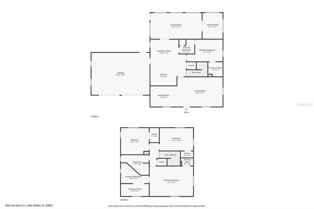 First and second floor floorplan