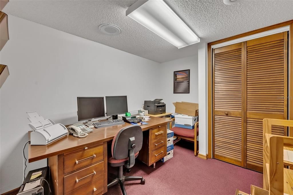 Office with storage closet
