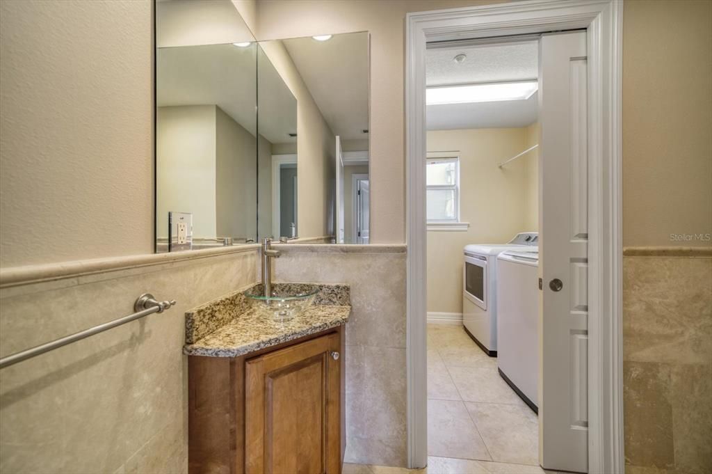 Half bath and laundry room