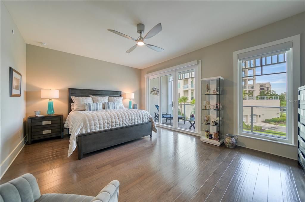 The second master suite, ( 18x14) is located on the second level and may be approached by stairs or elevator. Additional private terrace allows for abundant natural light in a peaceful setting.