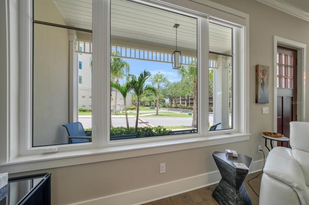 Quality construction, triple-pane laminated and insulated casement windows..