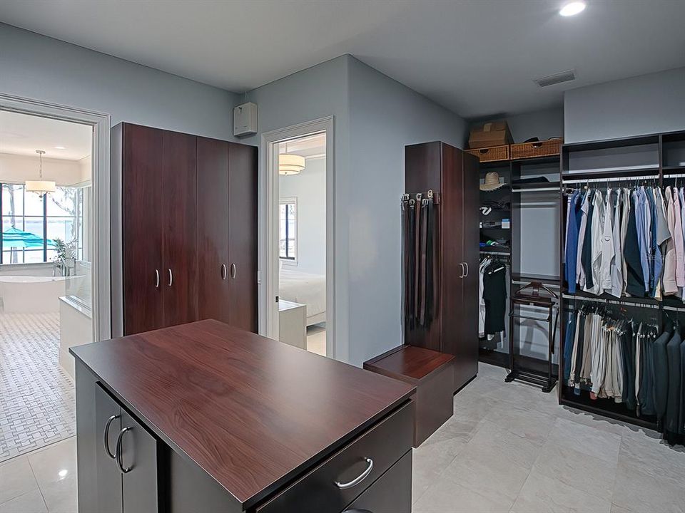 The closet offers about 220 square feet and plenty of storage.