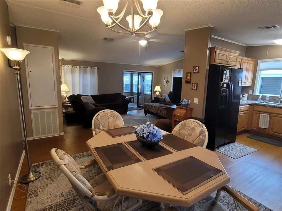 Dining room open to Living Room