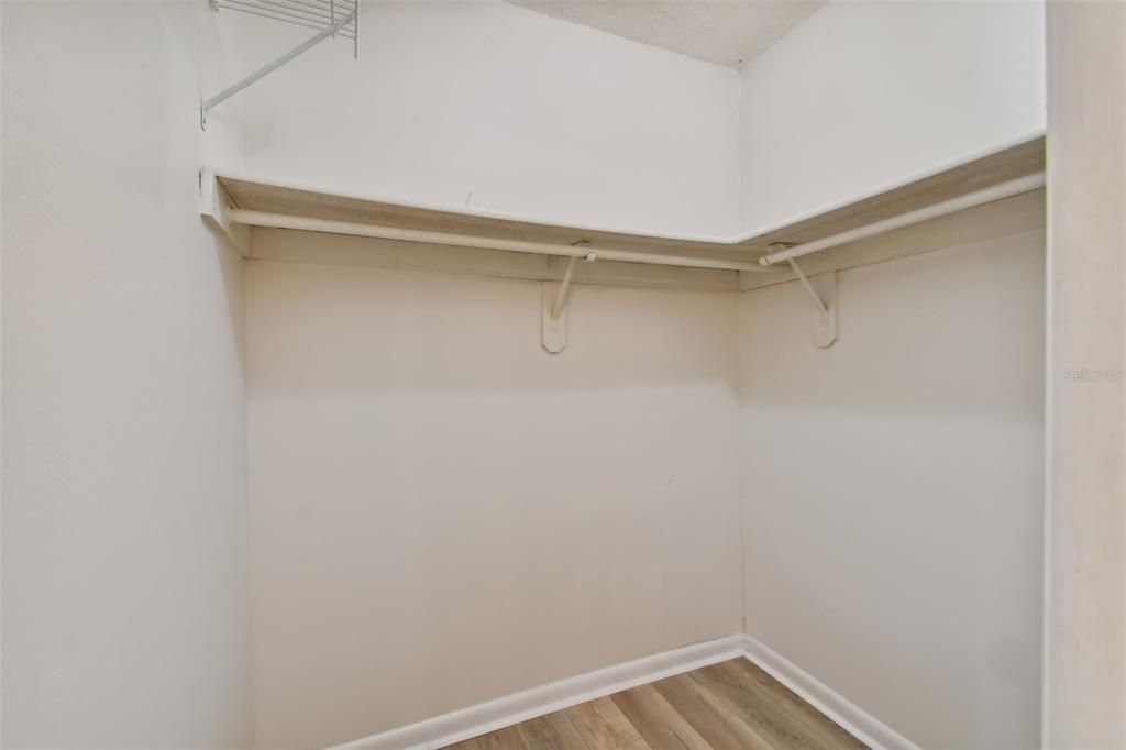 One of two primary walk-in-closets