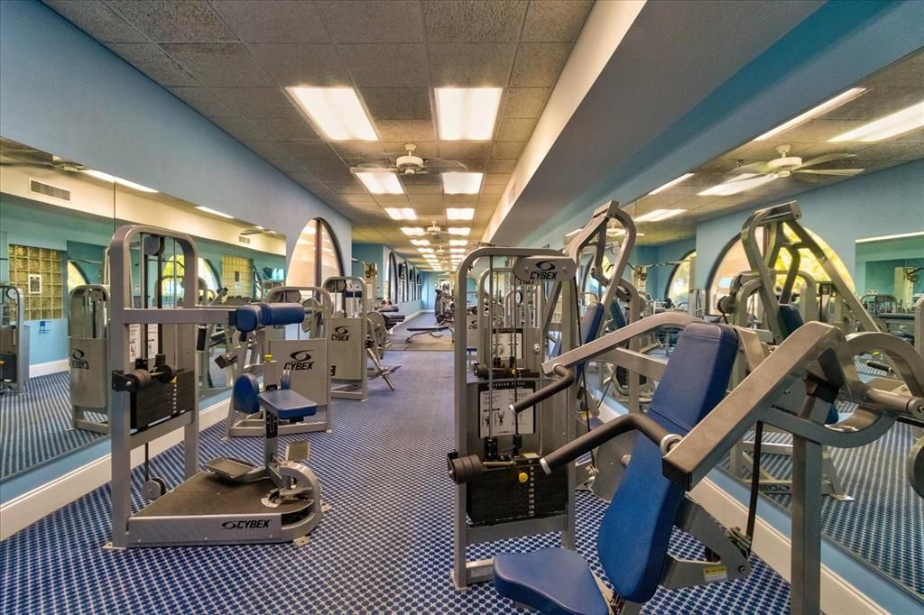 Resort workout facility.