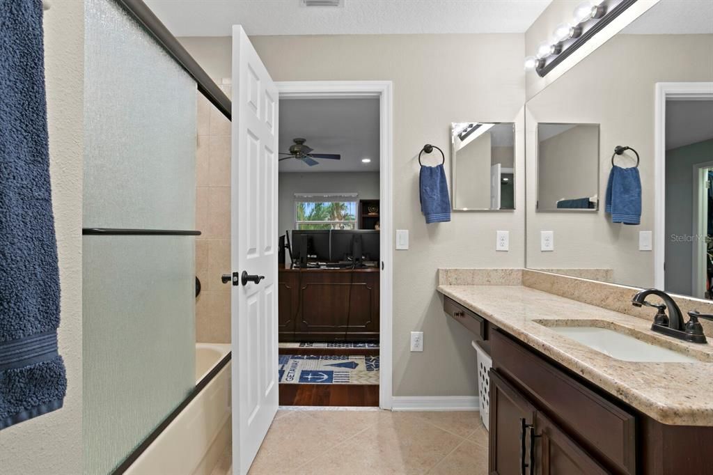 Ensuite Secondary Bedroom-Bath with shower/tub combination