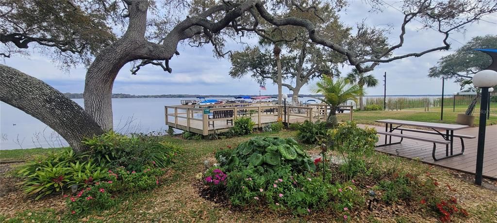 PIER AND BOAT DOCK AT CLUBHOUSE