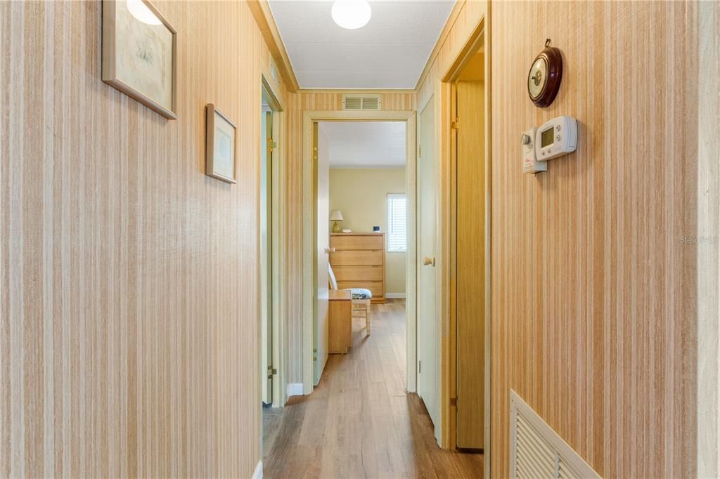 hall way to bedrooms and guest bath