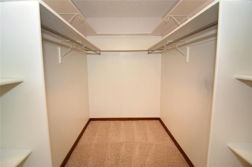 Huge double closet in the master