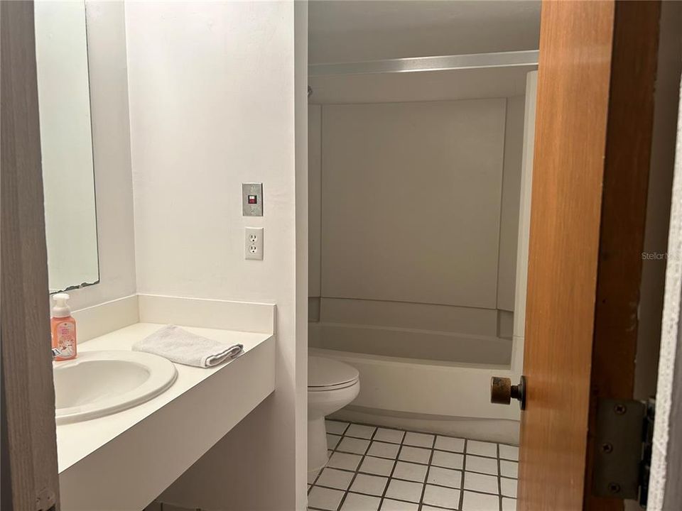 Hall bathroom directly across Brm # 2