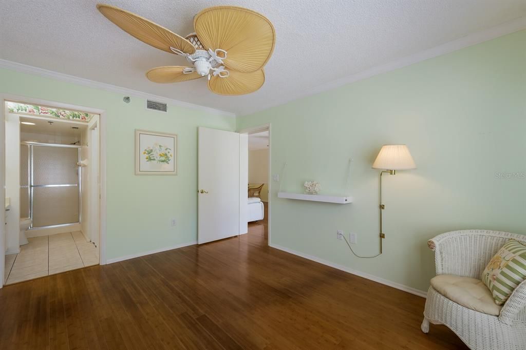 ENSUITE BATHROOM IS OFF THE BEDROOM WITH A WALK-IN SHOWER.