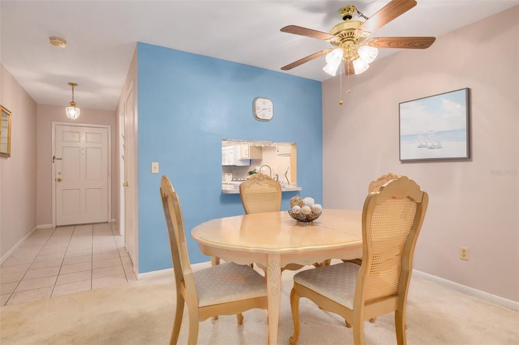 Dining room with pass through to kitchen