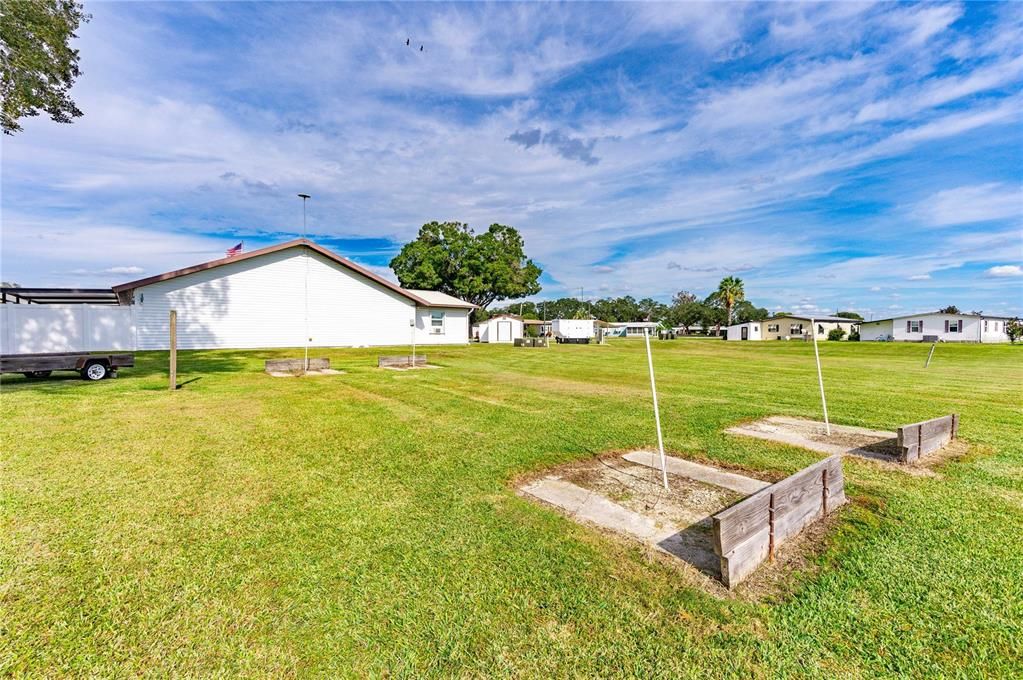 Community horseshoe area.