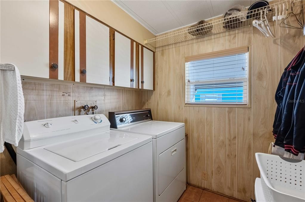 Inside laundry area in this home.