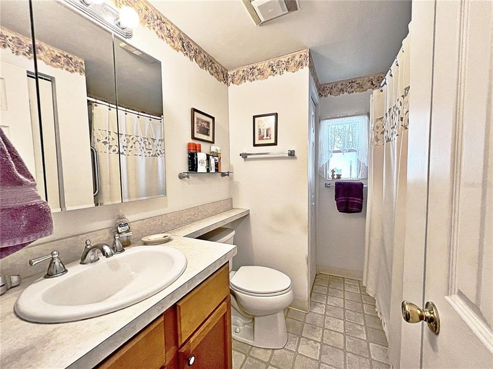 Bathroom 2 with tub/ shower combo, linen closet