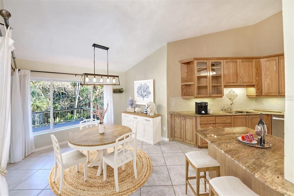 Breakfast Bar With oversized Breakfast Noon w/amazing views Furniture Virtually Staged
