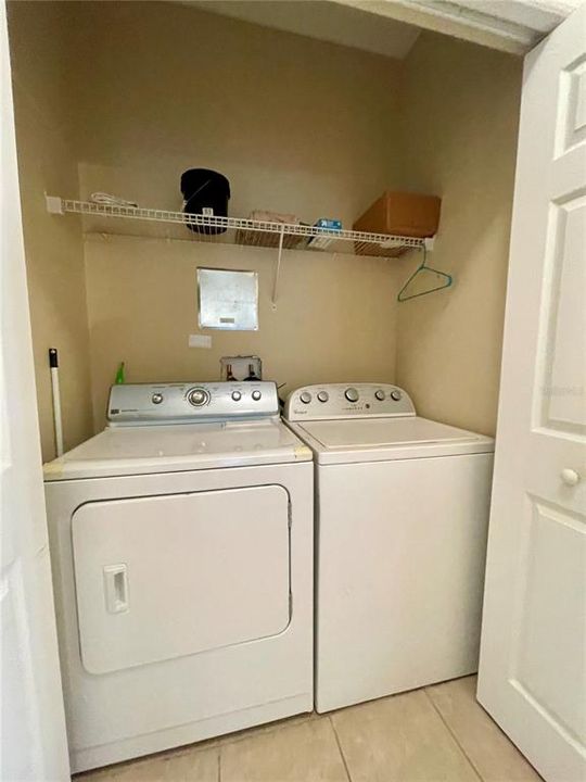 Indoor laundry room closet