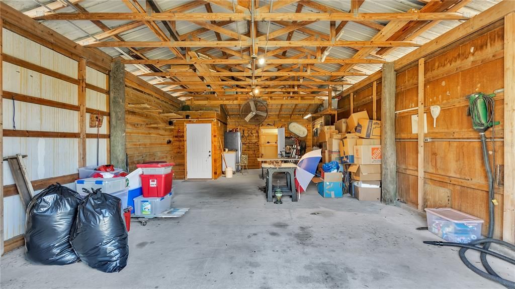 Barn with concrete floor