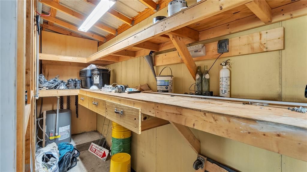 Barn has back storage room