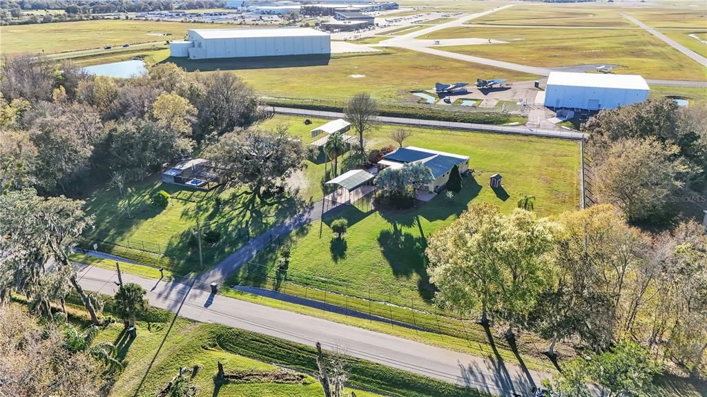 View of the airport beyond the property line