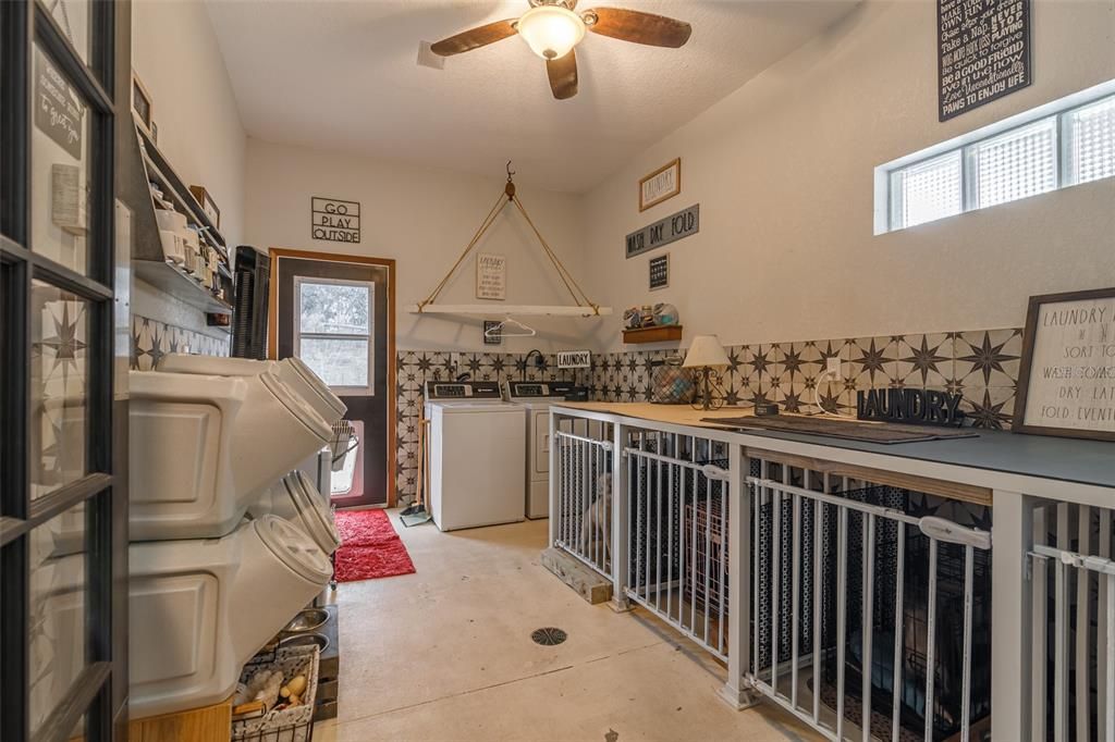 Laundry room dog area