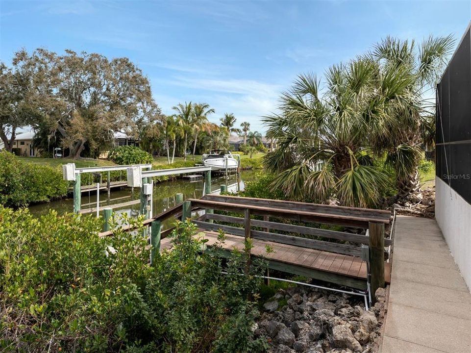 Private Boat Dock with Lift, Electric & Water