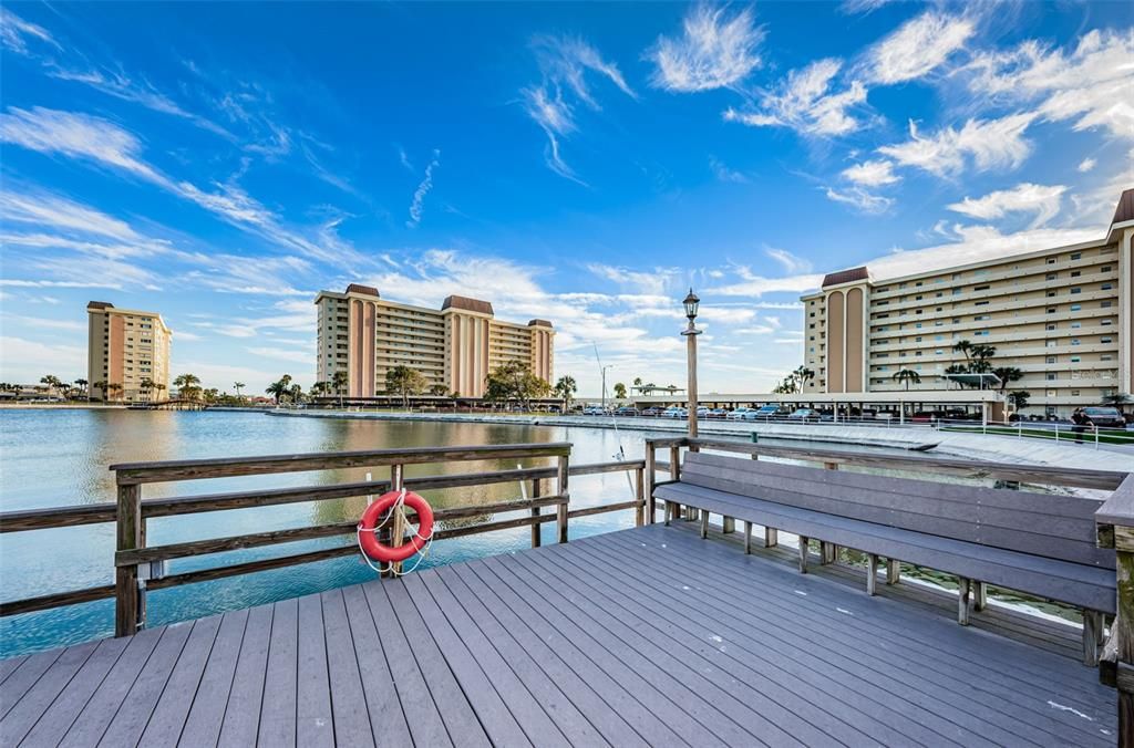 Fishing pier on the lagoon