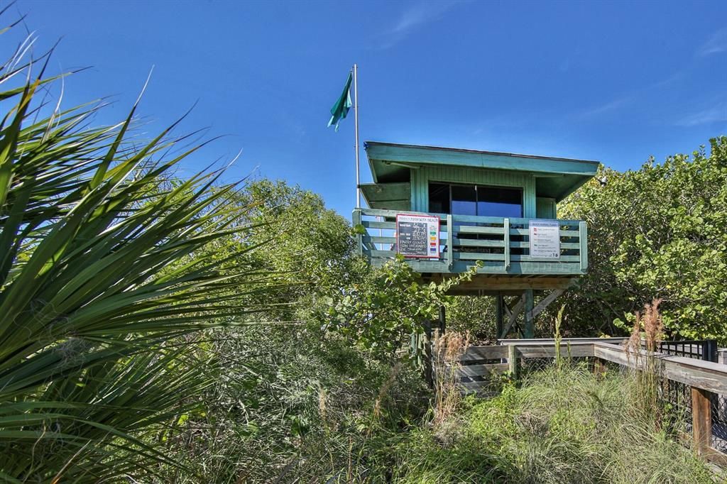 Very close to home is one of the prettiest and most natural beaches in the area, Manasota Beach. A lifeguard station is always a plus and offers peace of mind.