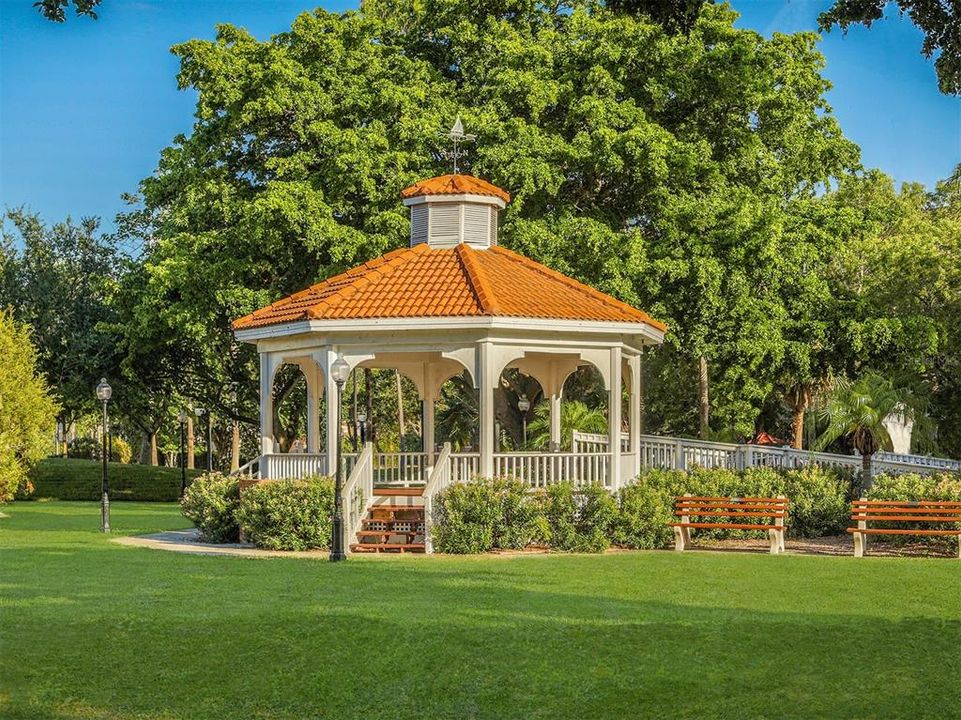 The Gazebo features shows and music.