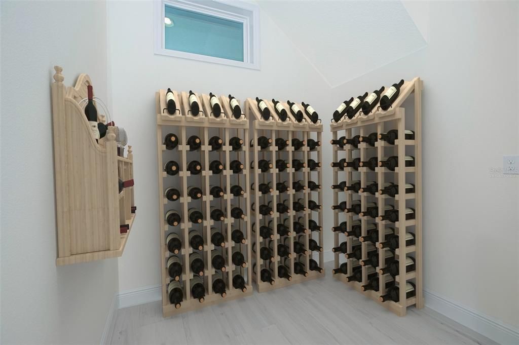 Virtually staged image -Wine Room