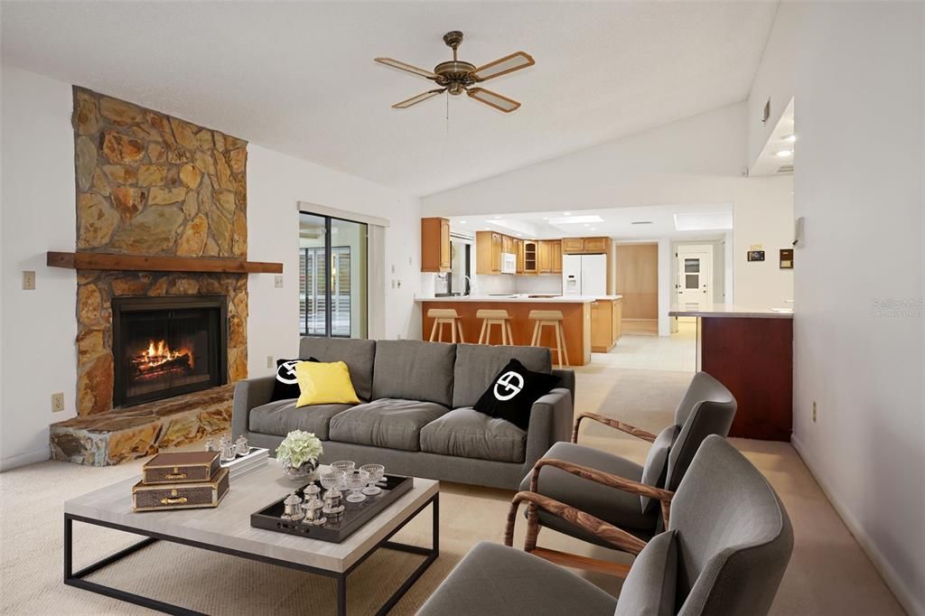Virtually Staged - Cozy Family Room