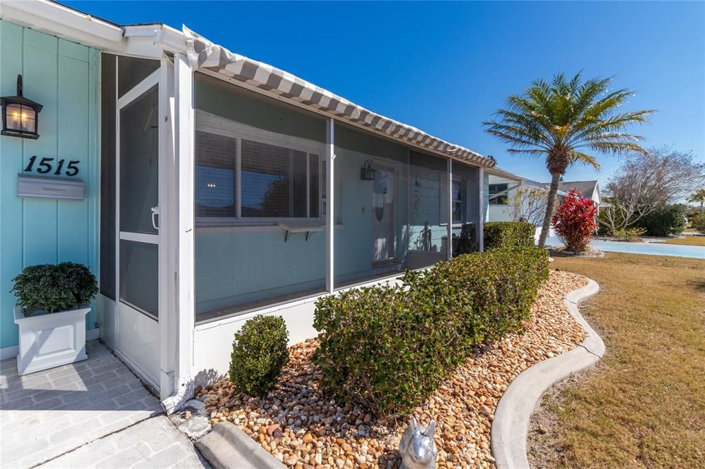 Relax in your lanai by your front door.