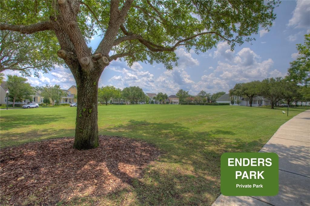 Enders Park open space area.