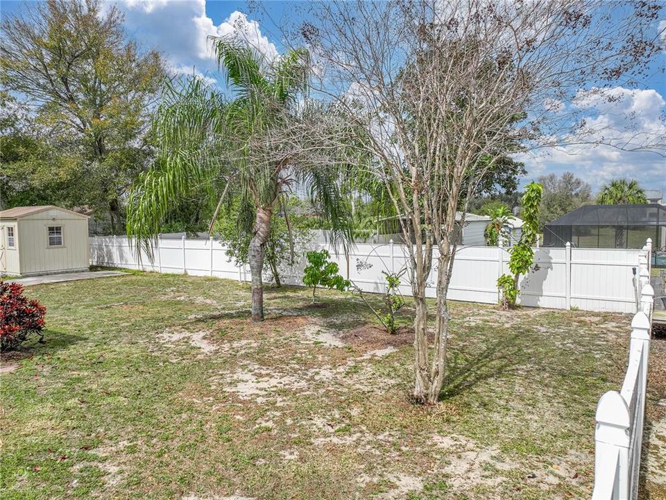 Nice sized fenced back yard.