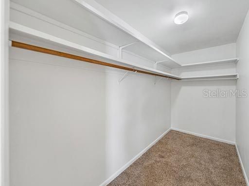 Huge primary closet.