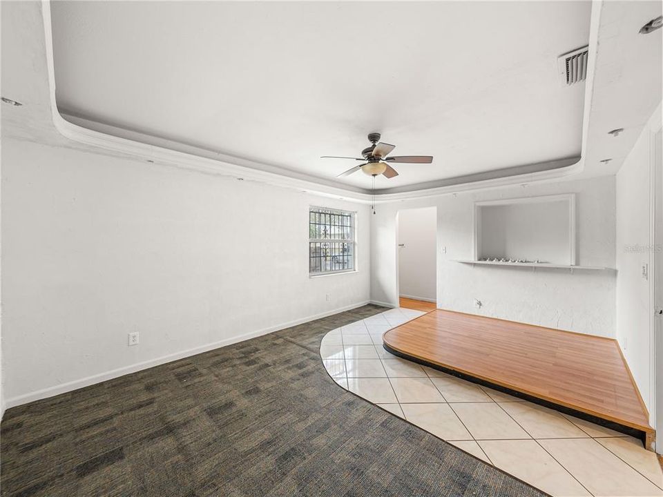 Bedroom #2 with raised platform for your bed or sitting area.