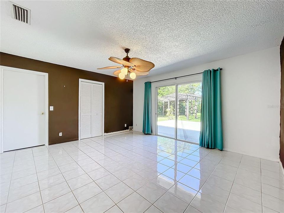 Master bedroom has walk in closet