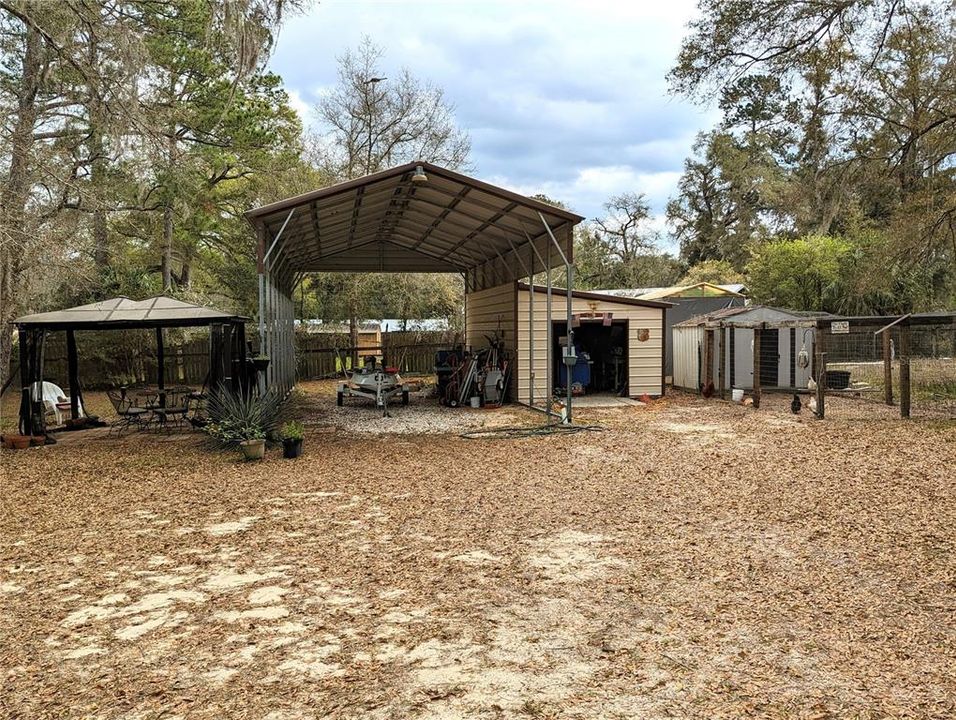 RV carport and sheds