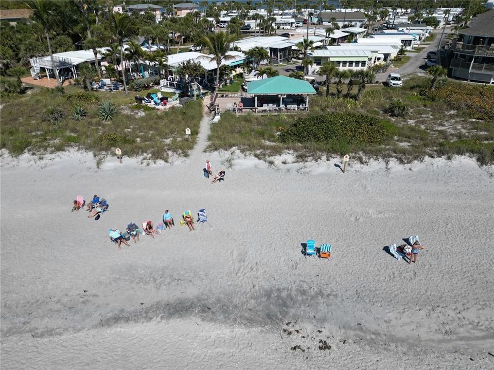 Tiki and private beach on the Gulf of Mexico