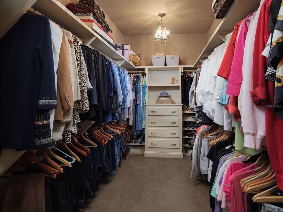 ONE OF TWO OWNER'S CLOSETS