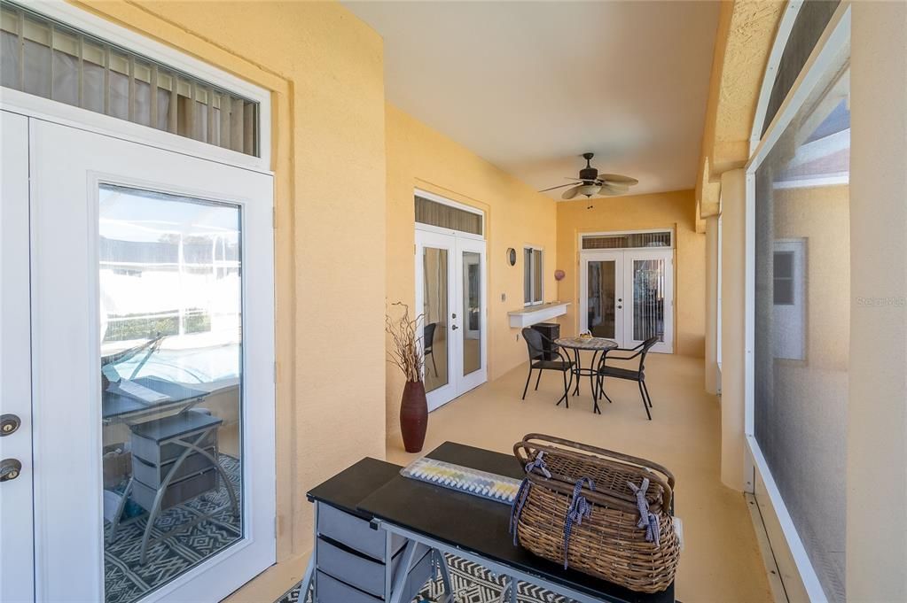 Lanai and 3 sets of french door to open and enjoy the fresh air or provide natual lighting.